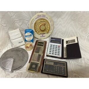 Vintage Assortment‎ of Gadgets. Calculators, Addiator, Weird Vintage, Untested